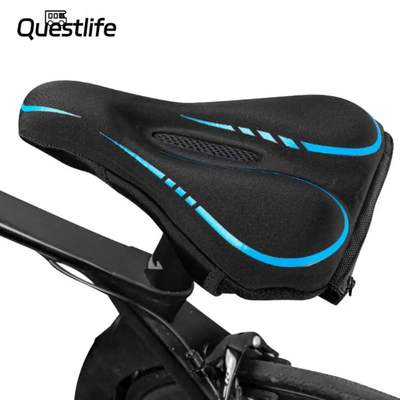 

Hollow Circulation Mountain Bike Cushion Cover Silicone Comfortable Cushion Collar Thick Non-slip Bicycle Cushion Cover