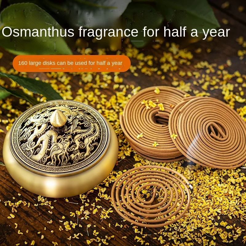 

Osmanthus Incense Coil and Sandalwood Home Indoor Benzoin Natural Fragrance Bedroom Room Bathroom Air Purification