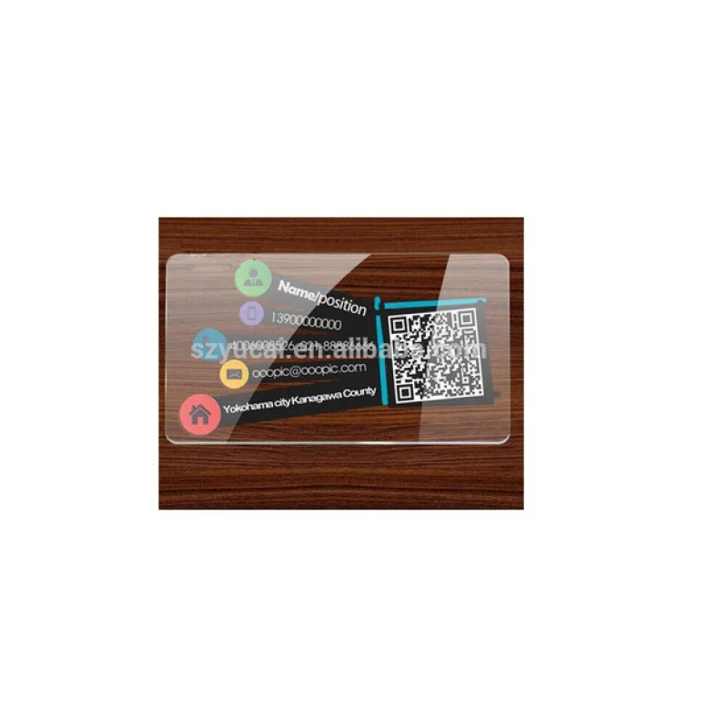 

Good quality plastic pvc business card,silk screen transparent business card