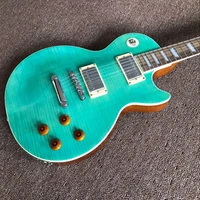new standard custom tiger flame electric guitar green color standard gitaar rosewood fingerboard