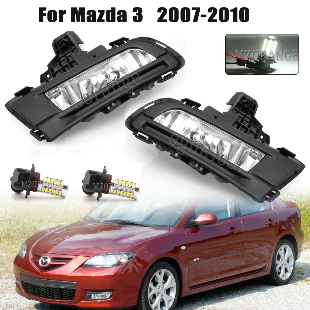 LED fog light For Mazda 3 Fog Light headlights 2007 2008 2009 Fog Lights headlight Fog lamps foglights foglight LED DRL