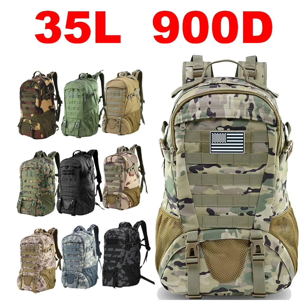 

35L 900D Tactical Backpack Men Army Molle Assault Rucksack 3P Outdoor Travel Hiking Rucksacks Camping Hunting Trekking Bags