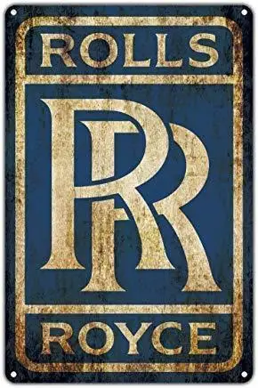 

Rolls Royce Rr Car Brand Make Vintage Retro Metal Wall Decor Art Shop Man Cave Bar Garage Sign Funny Warning Signs Metal