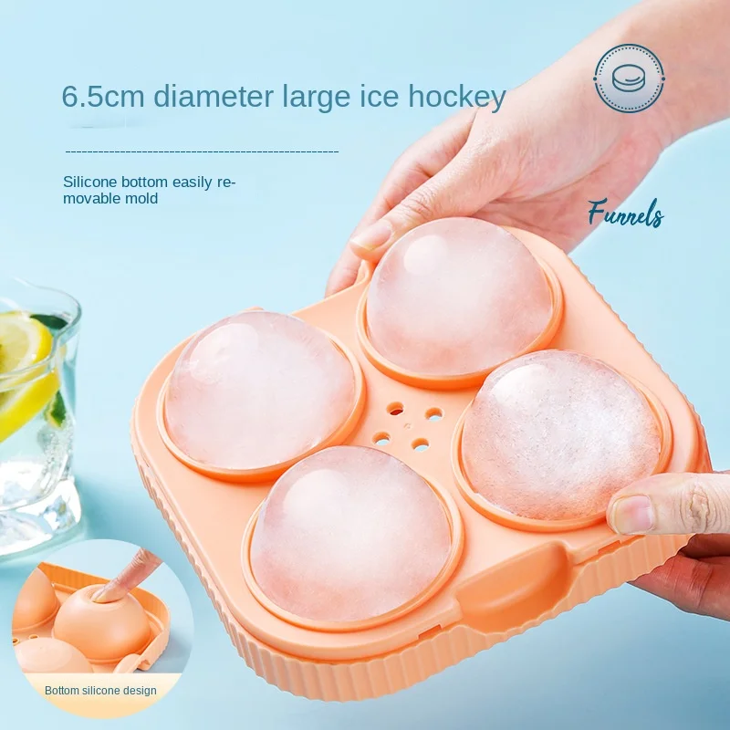 

4 Grid Ice Ball Big Maker Molds Whiskey Spherical Moulds Food Grade Silicone Tray Creative Homemade Artifac Kitchen Gadgets