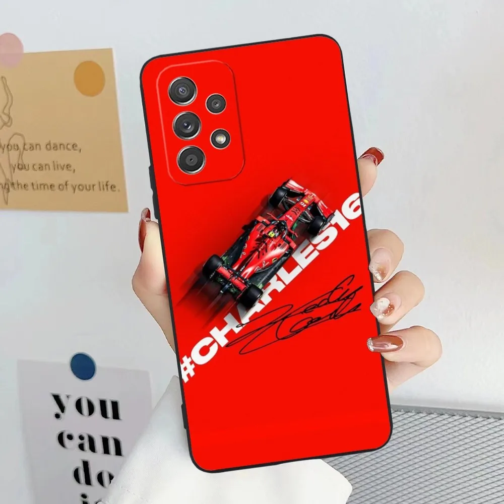 Чехол для мобильного телефона F1 Charles Leclerc Samsung Galaxy A91 70 54 53 52 34 24 21 Note 20 10 M54 Plus Ultra 5G Black