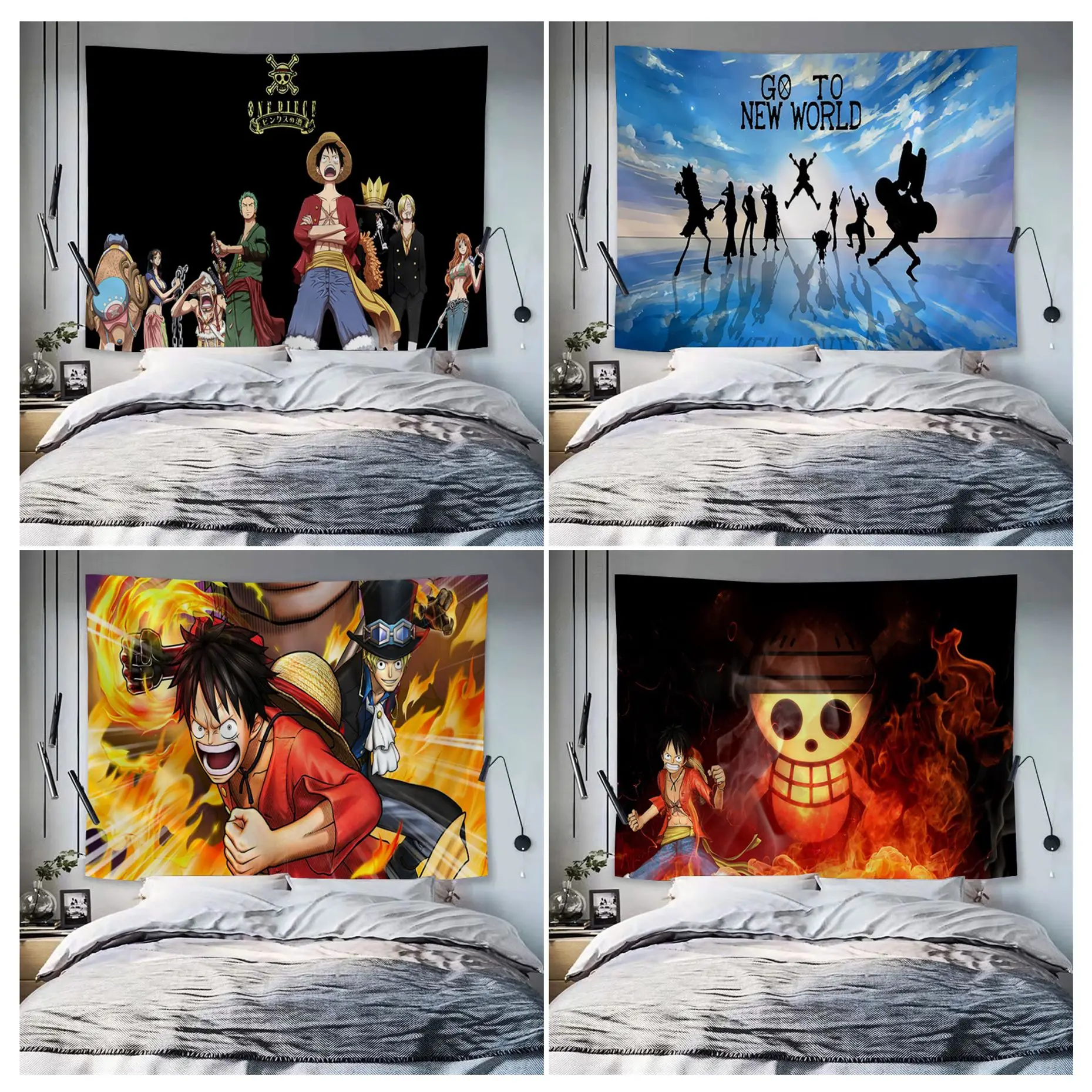 

BANDAI One Piece Cartoon Anime Hanging Bohemian Tapestry Bohemian Wall Tapestries Mandala Cheap Hippie Wall Hanging