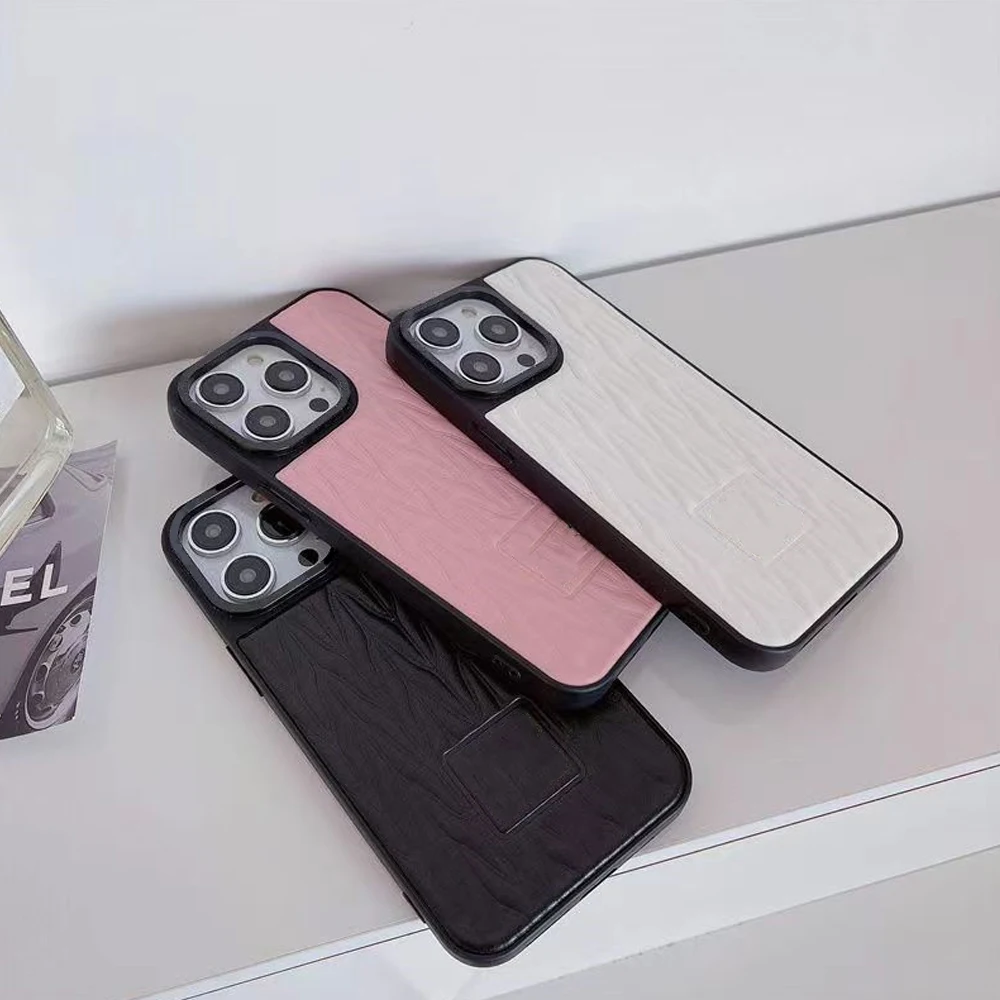 

Luxury Fashion Fabric Leather Vein Anti Drop Case for IPhone 14 13 Pro Shockproof Back Cover Soft Bumper From Design-miu Covers
