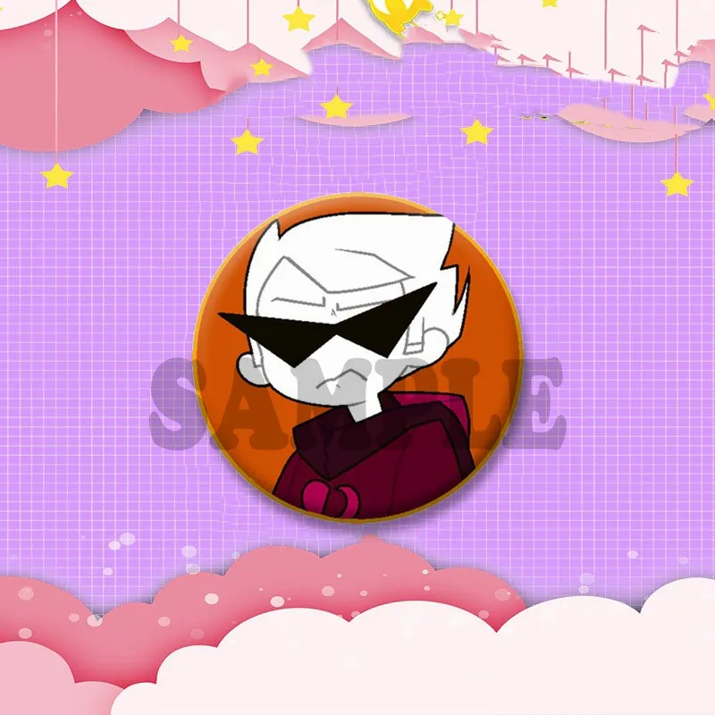 Фото Эмалевые значки H-Homestuck с Дэйвом и Дирк Страйдером, забавные броши с игровыми персонажами, значки на лацкан, украшения для сумок и одежды, подарок для друзей №4