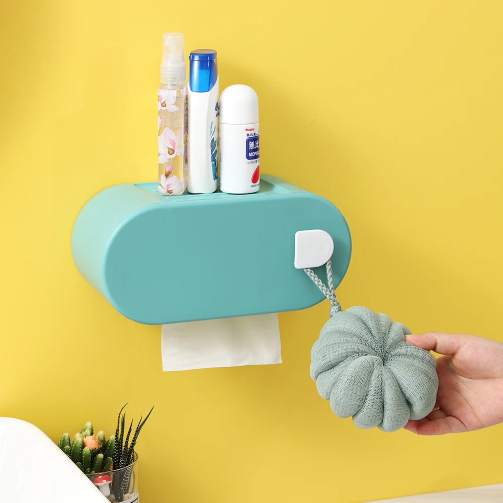 Funny Napkin Storage Kitchen Cute Towel Tube Tray Mount Roll Toilet Paper Wall Mounted Tissue Box Dispenser Self Garbage Holder