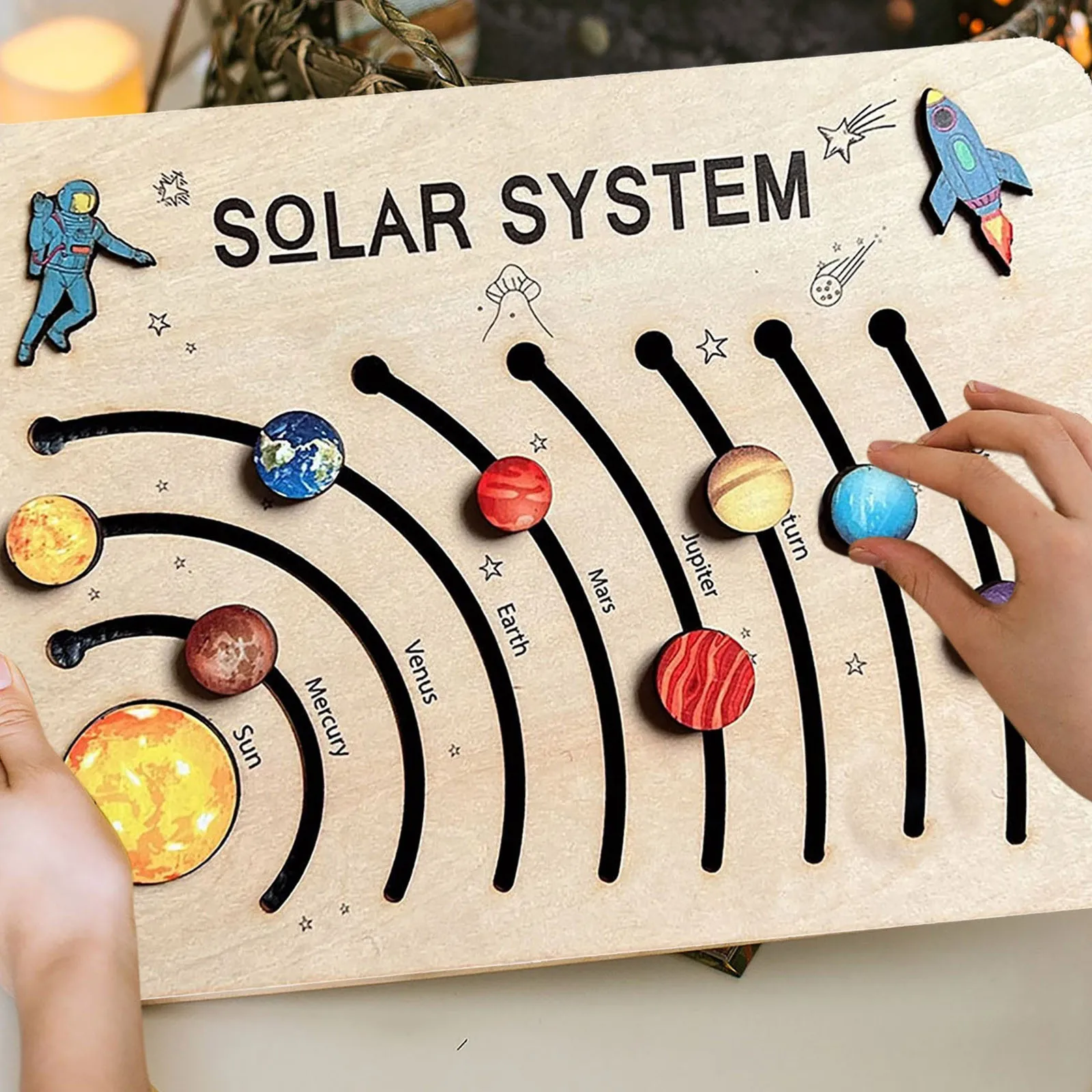 

Technology Personalized Educational Planets Wooden Toy Tabletop Wooden Gift Puzzle Birthday System Solar Toddler Puzzle Toy #50