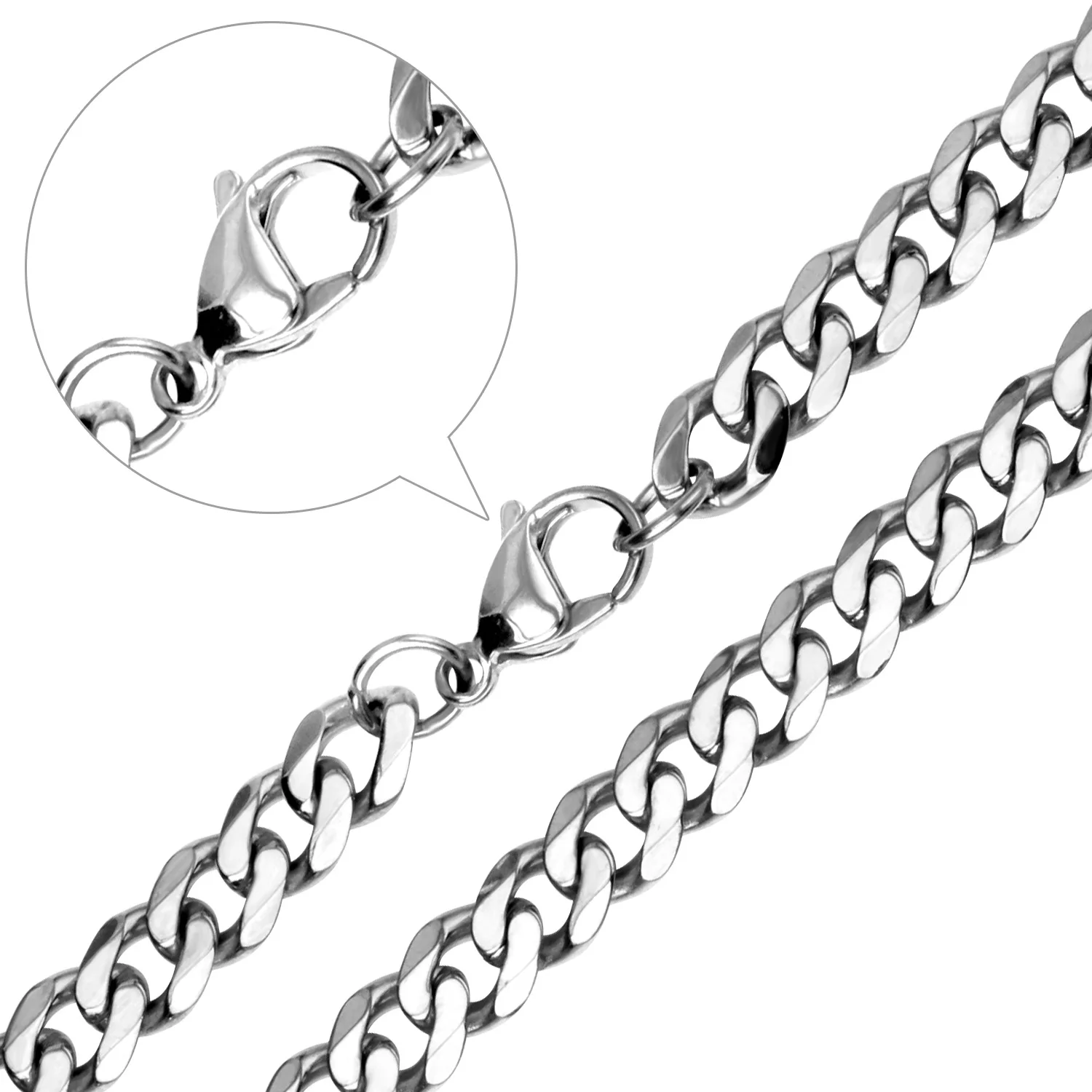 ASON 1 шт./лот мужское классическое ожерелье-цепочка из нержавеющей стали 316L