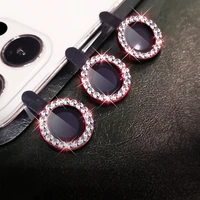 for iphone 12 mini1212 pro12 pro max jewelry len cover screen protector camera glass red glitter camera len tempered glasses