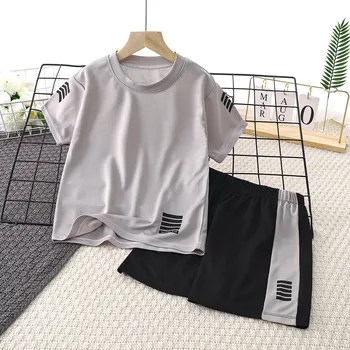 Kids Sport Clothes Girl Baby Unisex Spring Summer Print Short Sleeve Sports Tshirt Shorts Outfits Clothes Одежда Для Девочек 1