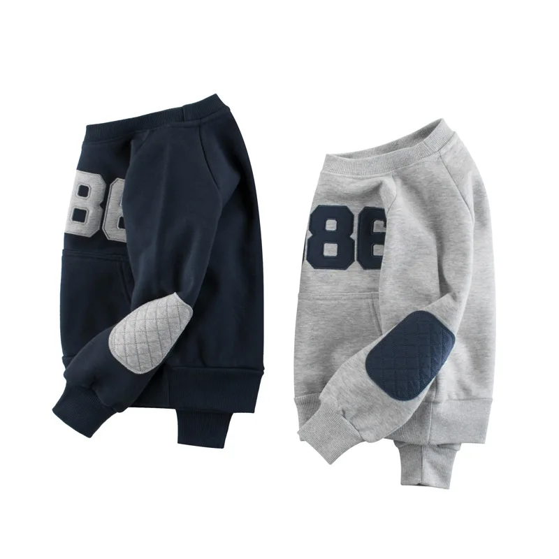 

Детская одежда, детский теплый свитер, флисовые толстовки с капюшоном и надписью для мальчиков, пуловер, топы, толстовка, весенне-осенняя Сп...