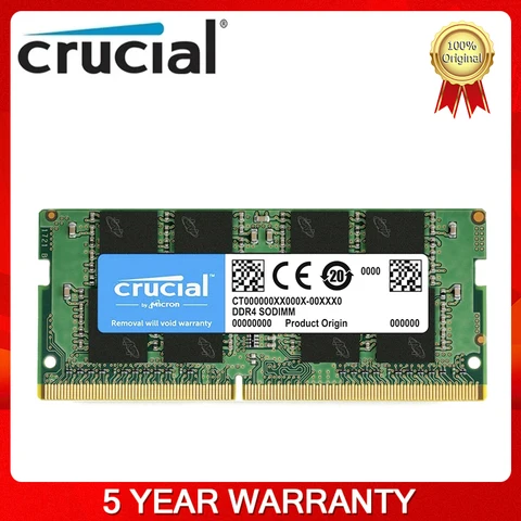 Оперативная память Crucial DDR4 3200 МГц, память для ноутбука SODIMM 8 ГБ 16 ГБ 32 ГБ, одноранговая CL22 1,2 в, безбуферная память 260-Pin, памятная память для ноутбука