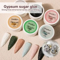 nail art gypsum glue micro carving 3d painted flowing sand glue 3d graininess manicure cream embossed glue for gift women
