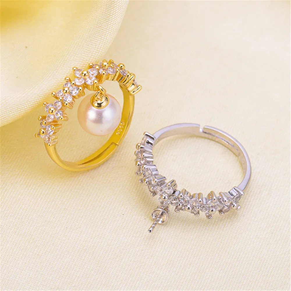 

Женское кольцо из серебра 925 пробы, с изменяемым размером, без жемчуга