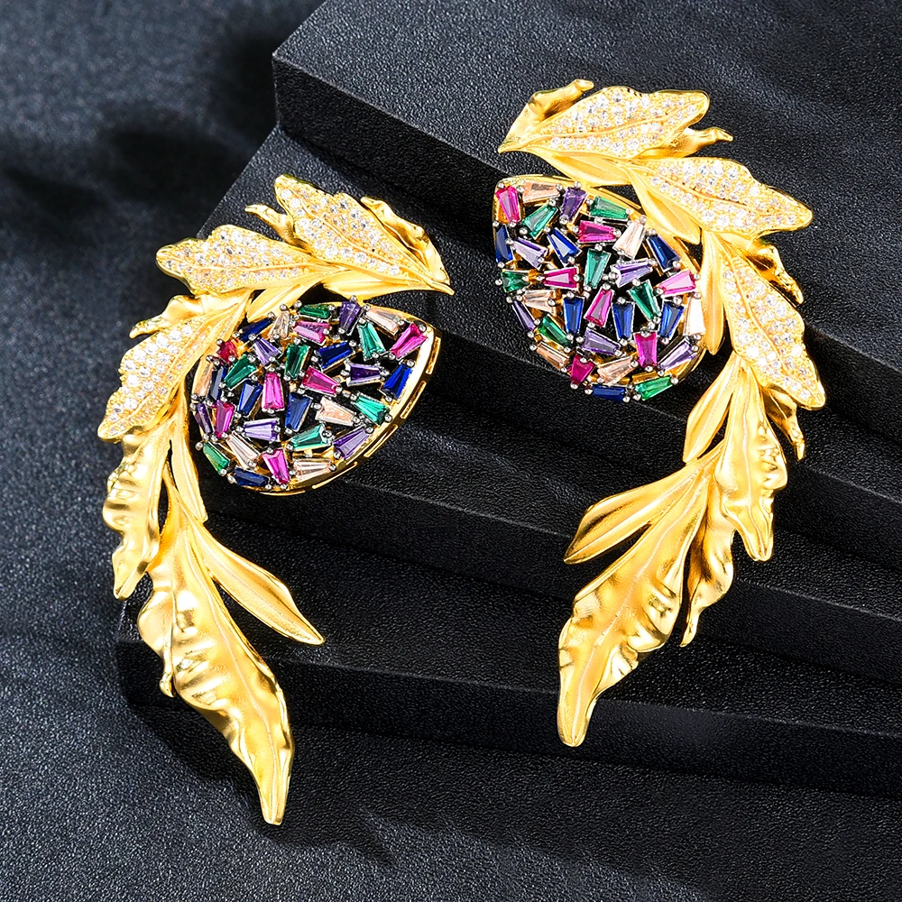 GODKI Роскошные обручальные серьги Naija для женщин свадебная вечеринка индийские