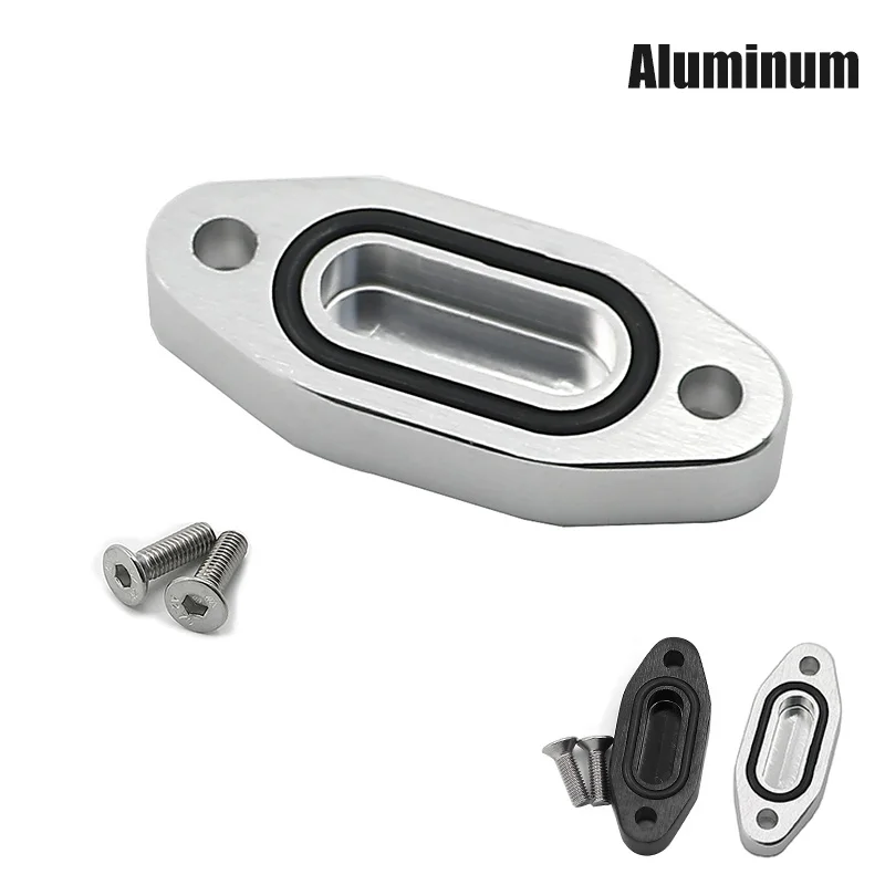 

LS Oil Port Adapter Cooler Delete Block Off Plate LS1 LS LSX GM engines Gasket Pan with O-ring Seal Bolts 551621 Aluminum