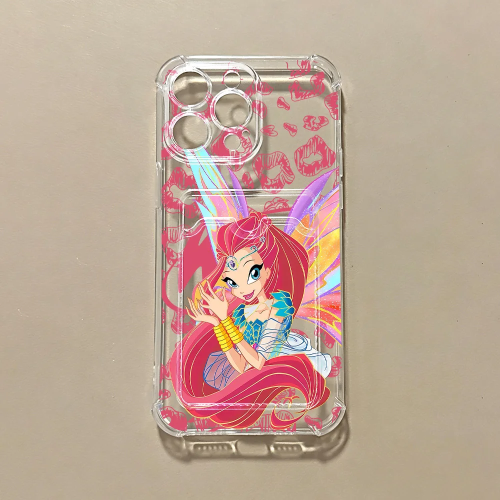 Фото Новый чехол для телефона с картхолдером W-Winx Club для Samsung Galaxy S26 S25 S24 S23 S22 S21 S20 FE Edge Plus Ultra M33 M53 M54 5G №3