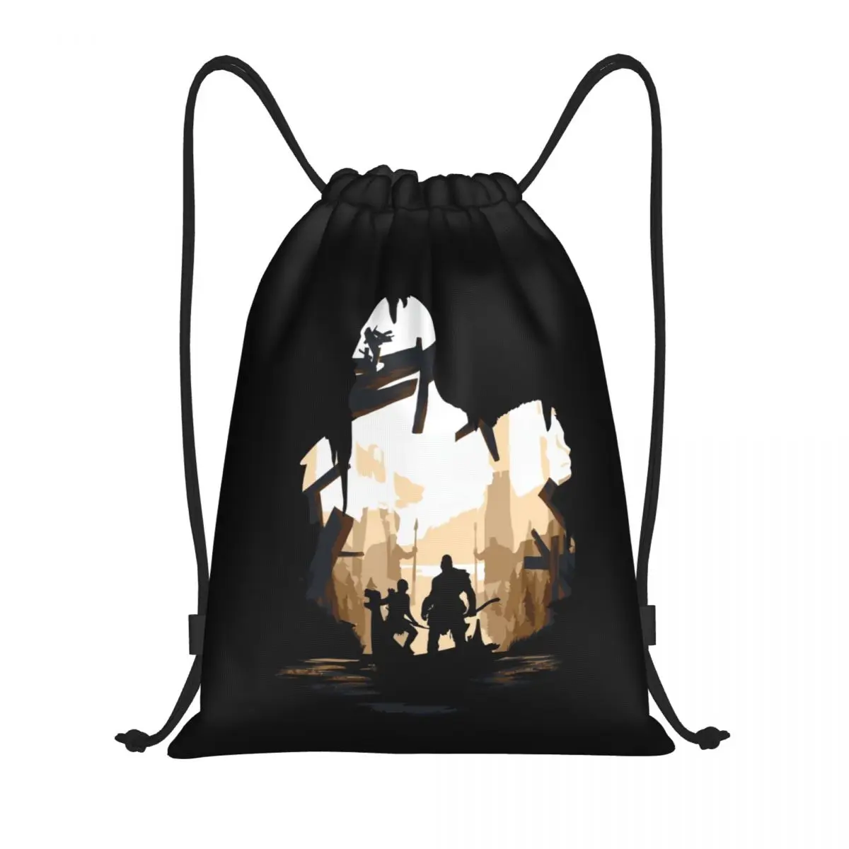 

Kratos Silhouette 8 Drawstring Bags Gym Bag Casual Graphic Blanket roll Ins style Schools Backpack Casual