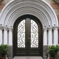 Superior Quality Iron Pipe Door Design Wrought Iron Door for Home Iron Entry Doors Rustic Interior Doors