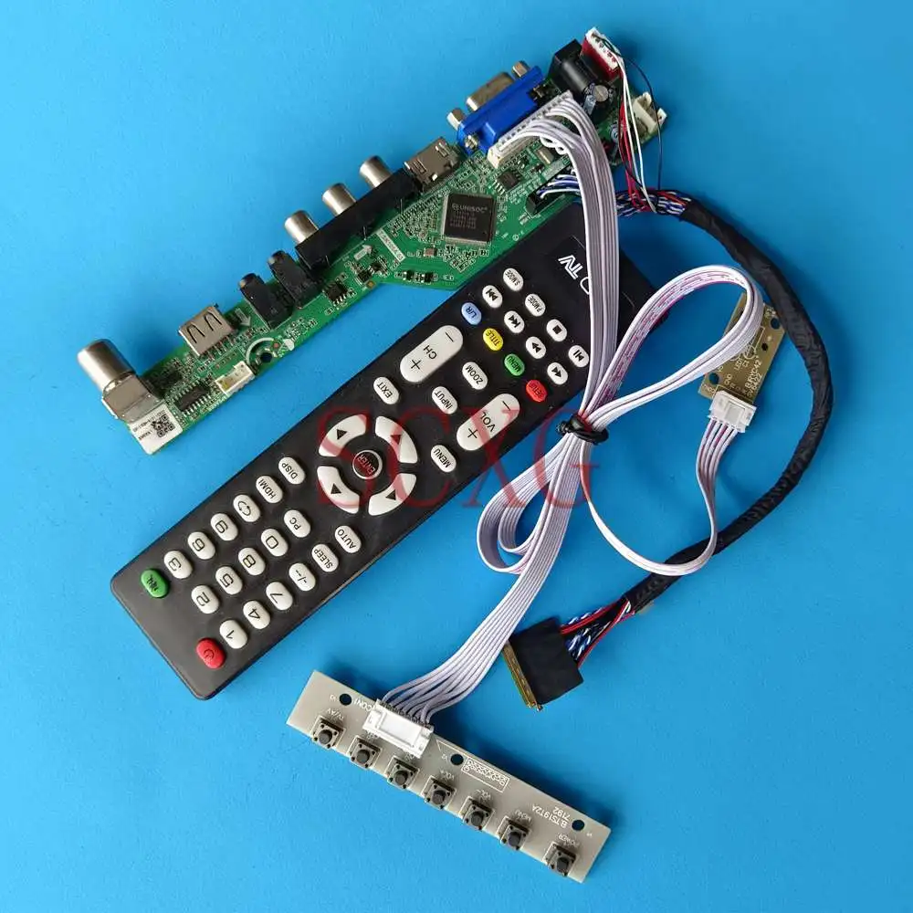 

Плата управления драйвером в комплекте, подходит для Φ 40 Pin LVDS TV, аналоговый сигнал, ЖК-монитор VGA HDMI-совместимый AV USB 15,6 "1366 768