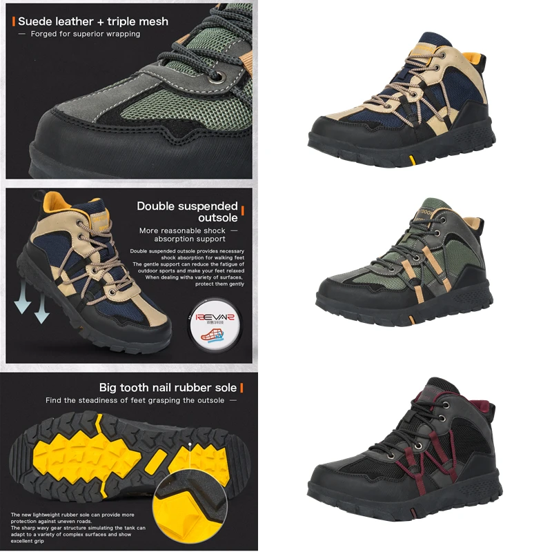 Outdoor Sport Hiking Shoes Men Trail Trekking Mountain Climbing  Boots Mens Sneakers High Quality Fashion 2022 Trail Running