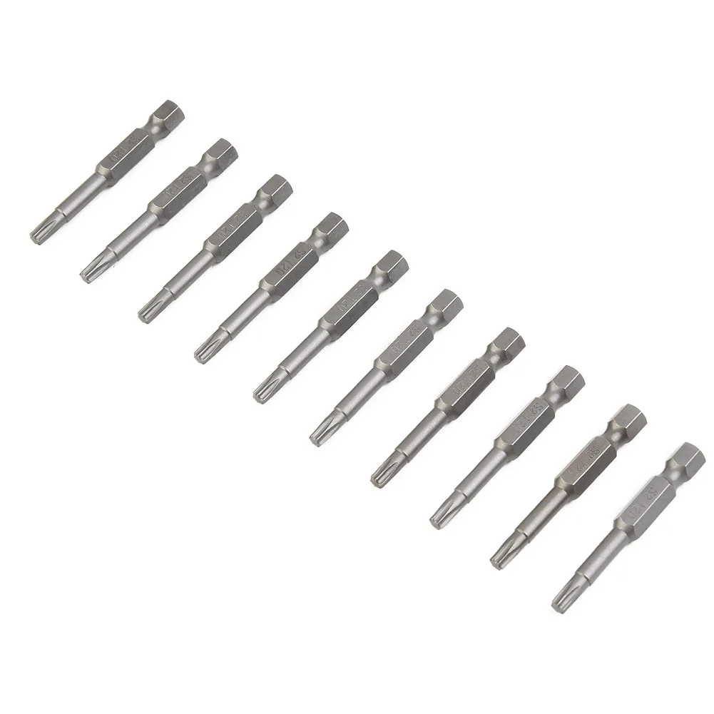 

Torx Screwdriver Bit Screwdriver Bit 1.97\\\\\\\" Length 10Pcs Grey Screwdrivers Workshop Equipment Hand Tools Magnetic
