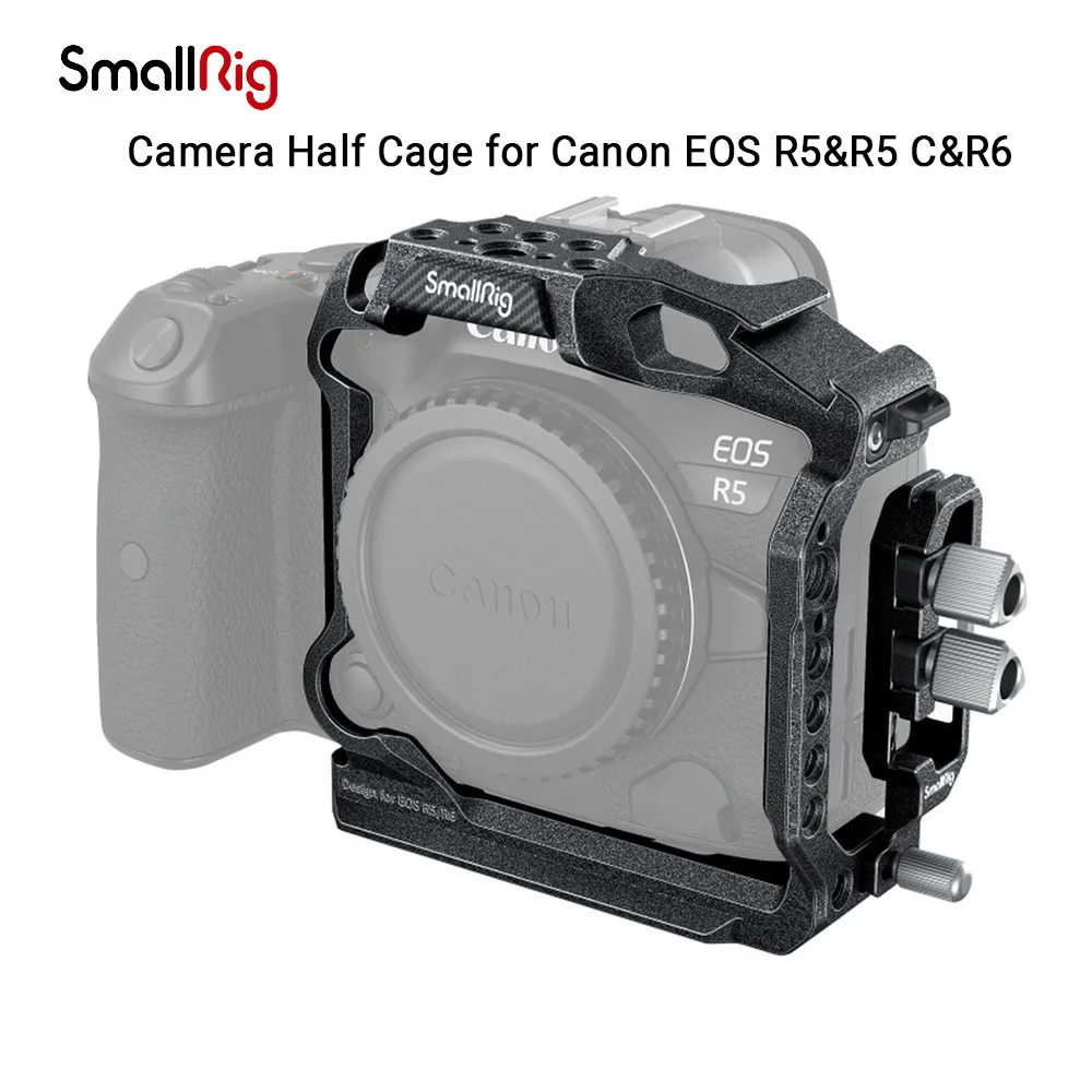 

SmallRig Black Mamba Camera Half Cage & Cable Clamp for Canon EOS R5&R5 C&R6 with HDMI-compatible and USB-C Cable Clamp 3656