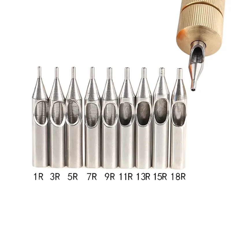 

NEW2023 Stainless Steel Tattoo Tips Kit Accessories High Quality 1PC Tattoo Nozzle Tips For Tattoo Needles