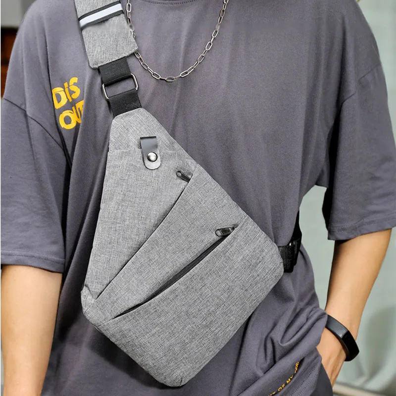 Chest bag for men crossbody bag waterproof New Shoulder Bag Men's casual sports side bag