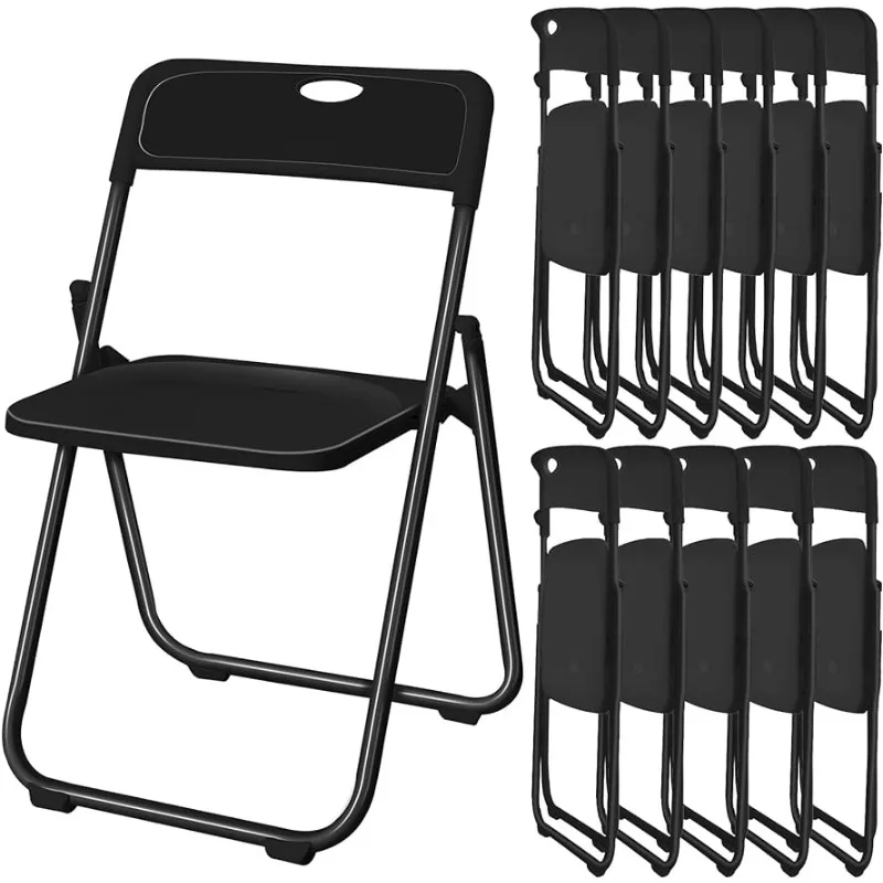 

Sintuff 12 шт., пластиковые складные стулья, стальные складные стулья для обеда, складные стулья оптом, складные стулья для мероприятий, портативные коммерческие стулья