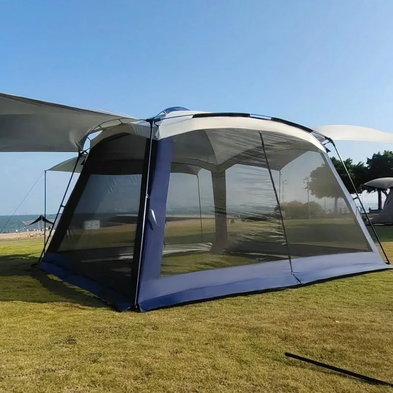 

Outdoor 5-8 Person Screen House Sun Shelter Large Gazebo Camping Tent De Camping Beach Tent Canopy