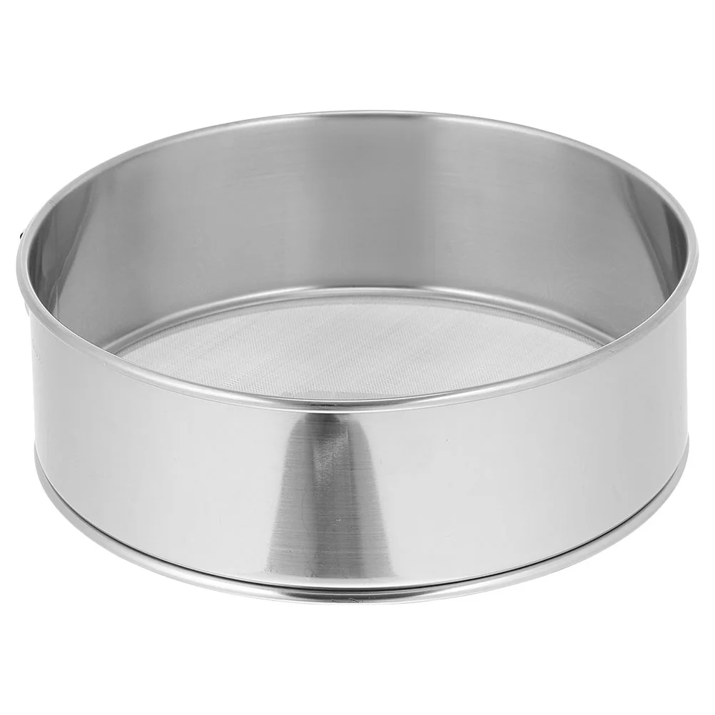 

Convenient Rustproof Round Flour Mesh Sieve Strainer for Bakery
