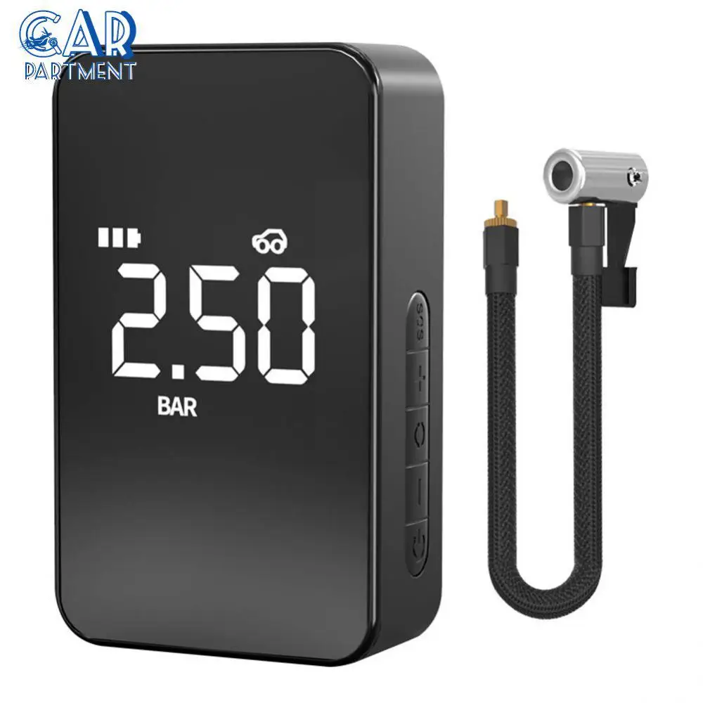 

Portable Car Air Pump Mini Electric Air Compressor Wireless Inflator Air Compressor Pump For Car Motorcycle Bicycle Ball