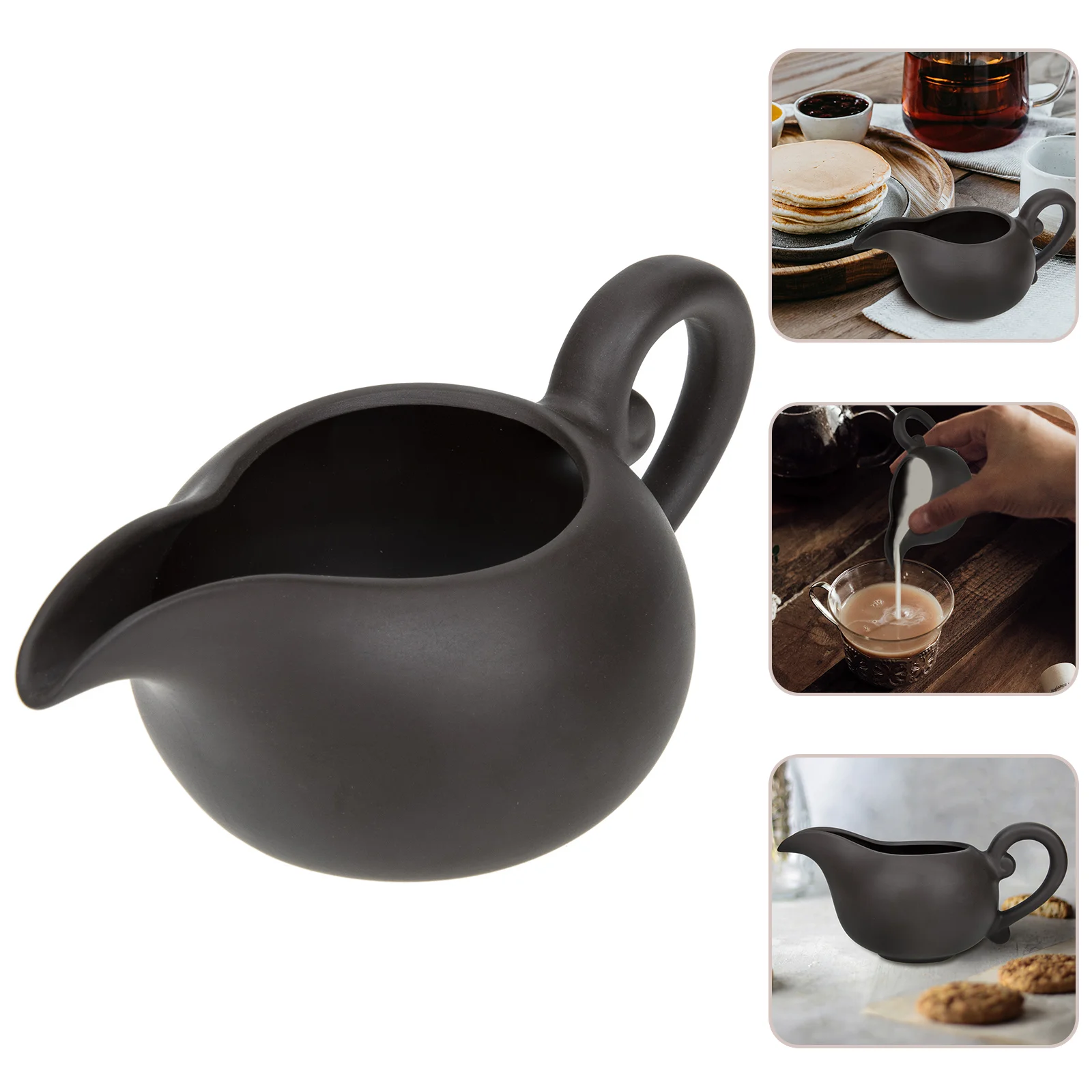 

Pitcher Creamer Sauce Ceramic Jug Gravy Boat Coffee Pourer Cup Tea Serving Frothing Mini Salad Dressing Seasoning Container Bowl