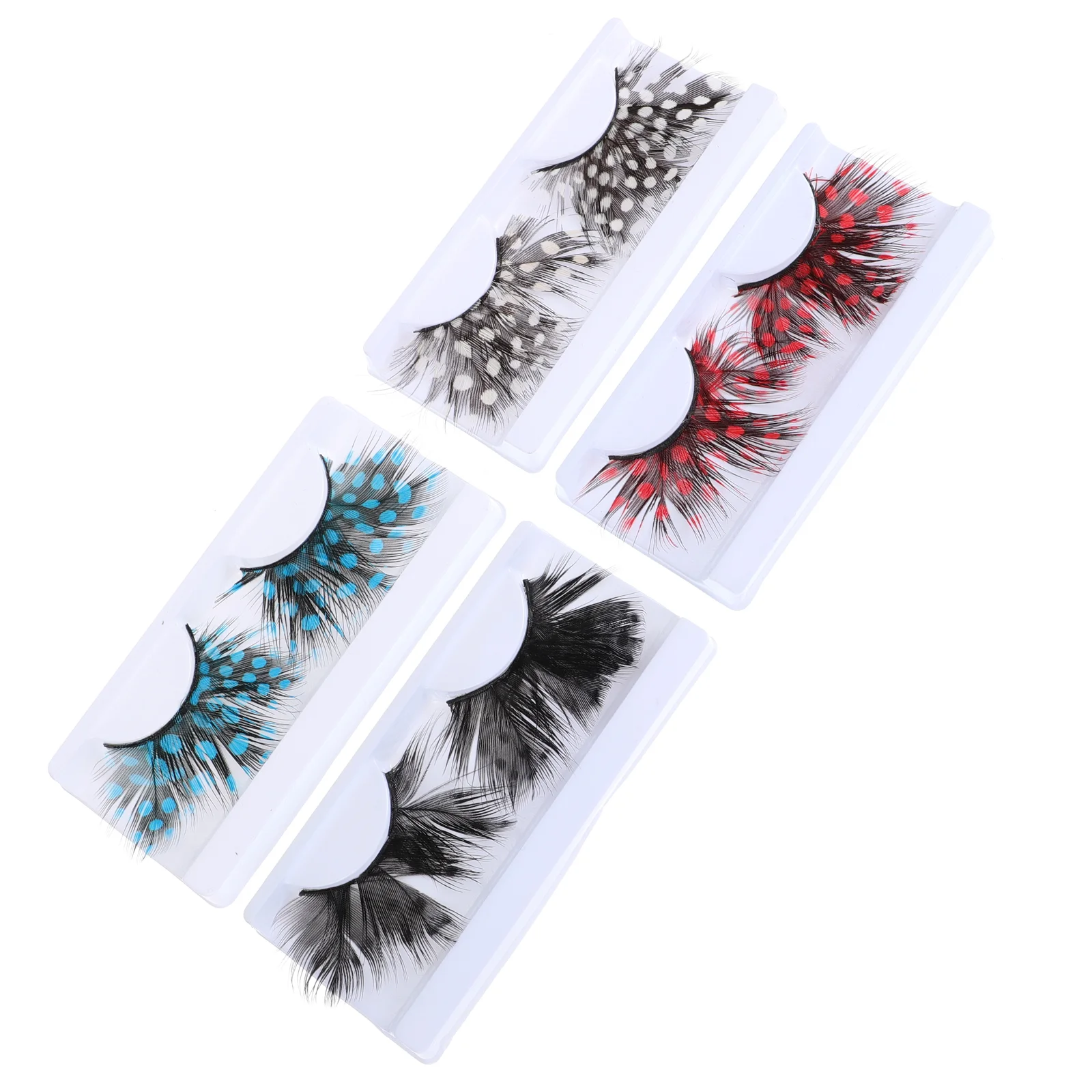 

4pairs False Eyelashes Spotted with Dense Halloween Party Eyelashes