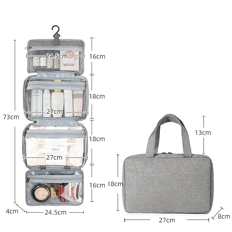 

Travel Waterproof Folding Dry and Wet Separation Toiletry Bag Cosmetic Storage Bag Large Capacity Cosmetic Bag