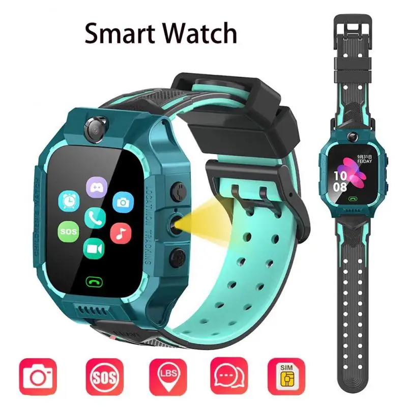 

Smart Watch Kids SOS Call Phone Voice Message Camera Photo Waterproof Smart Watch GPS Positioning Student Watch Boy Girl Gift