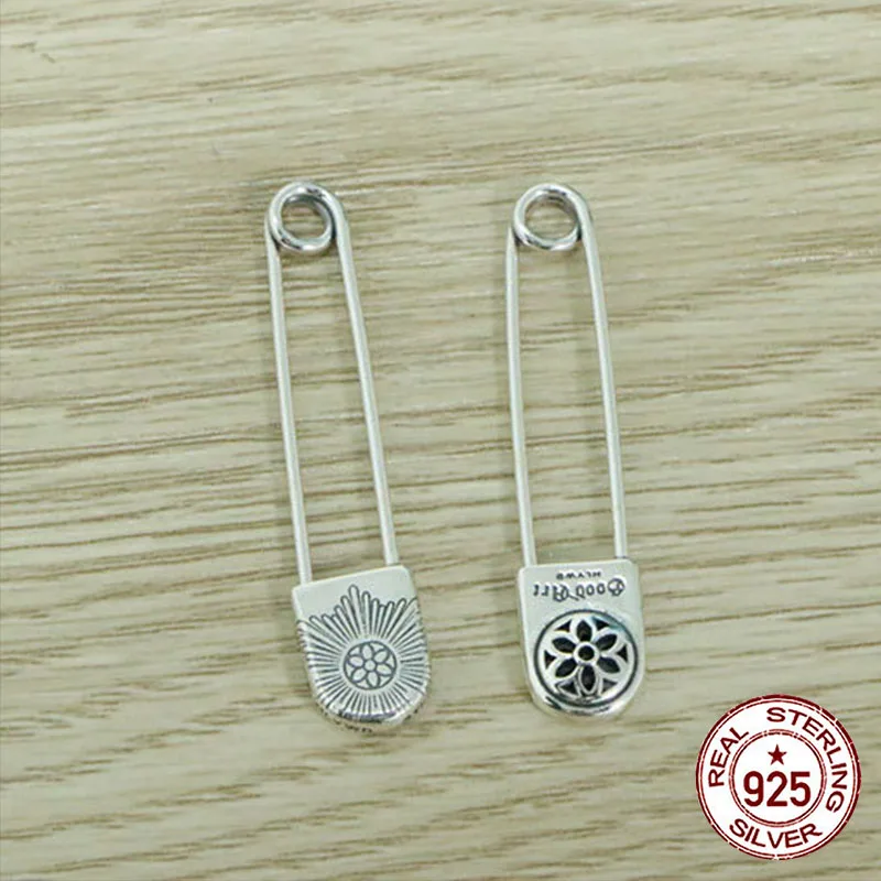 S925 серебряная булавка кулон аксессуар персонализированная брошь модные