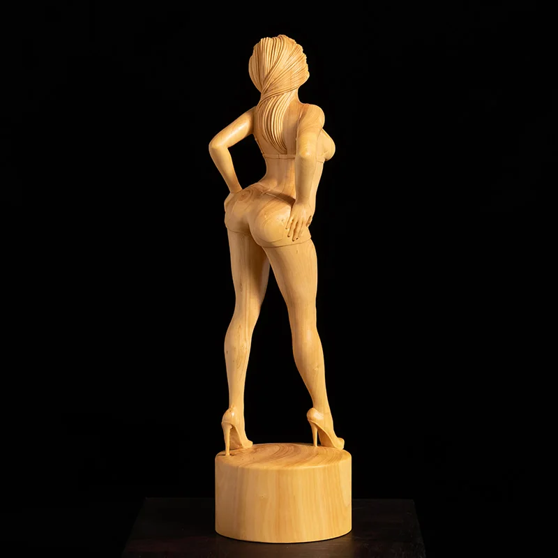 Статуя из самшита настоящая деревянная скульптура дерева красота коллекция