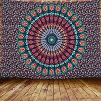 2022 new design custom fabric polyester india hippie decoration indian wall hanging mandala tapestry for living room