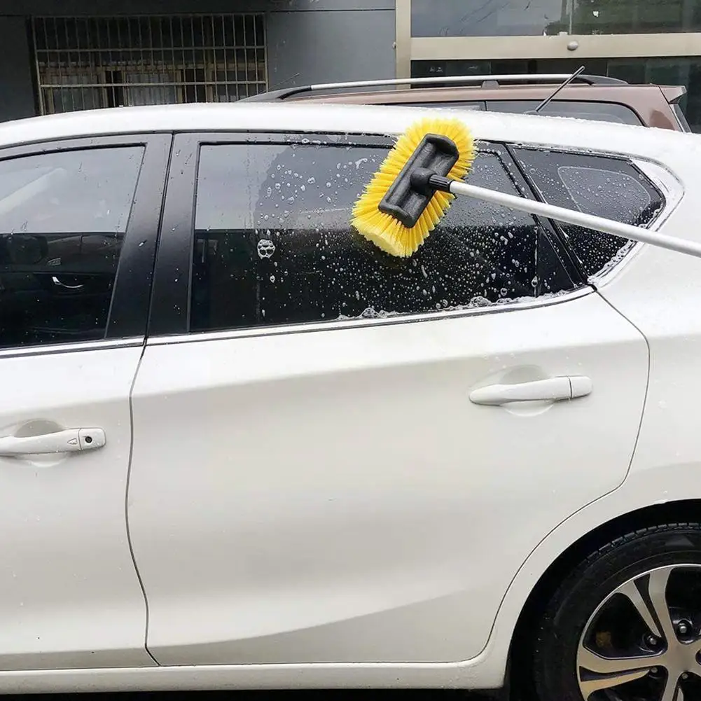

Car Automatic Telescopic Long Rod Spray Water Car Wash Brush Mop Long Handle Telescopic Soft Brush For Car Wash Cleaning B7r4