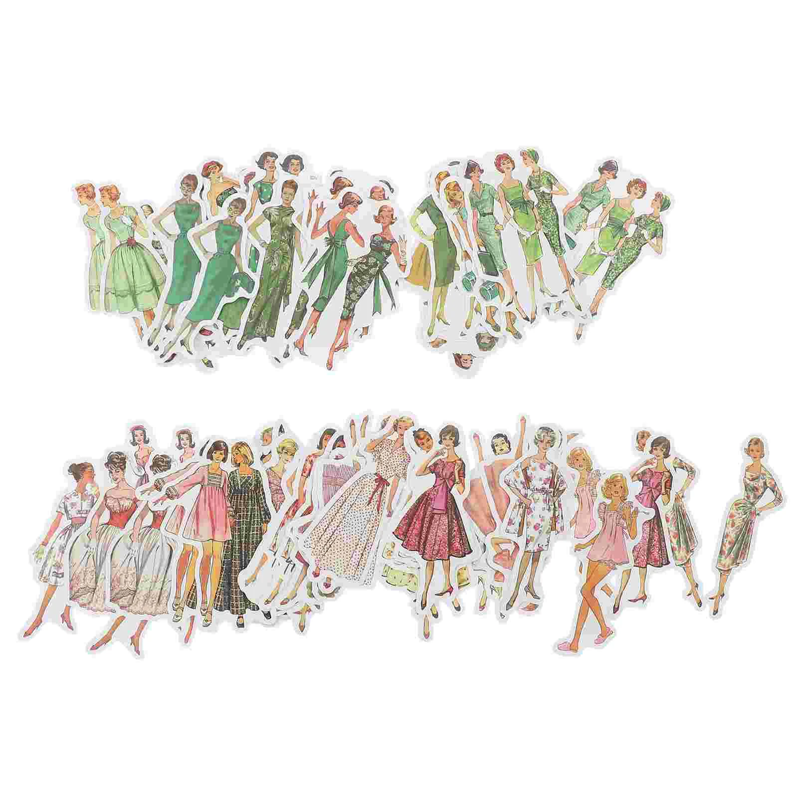 

2 Packs Vintage People Stickers Scrapbook Stickers Journal Decorative Stickers