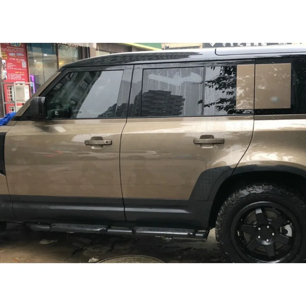 Комплект из 2 боковых подножек (порогов) для Land Rover LR Defender 110 2020-2025, фиксированные педали, защитные пороги (нерф-бары) (art.: 3920db986abea) - 3920db986abea