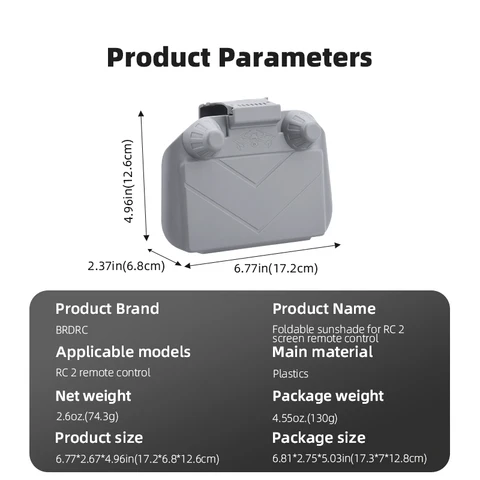 Солнцезащитный козырек для пульта дистанционного управления DJI RC 2, солнцезащитный козырек, защитный чехол для DJI RC 2, аксессуары для дронов с дистанционным управлением