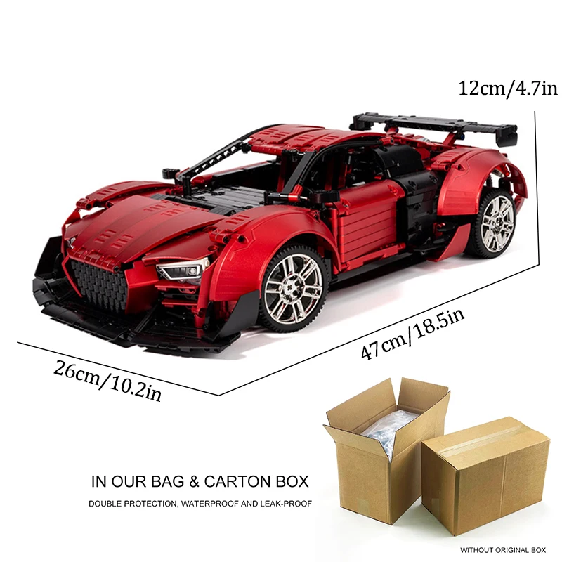 В наличии KBOX 10516B MOC технический Супер спортивный автомобиль строительные блоки