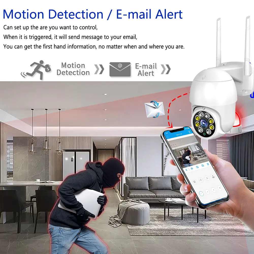 Умный дом Tuya 5 Мп цифровой зум IP Wi-Fi камера видеонаблюдения CCTV 2-полосная