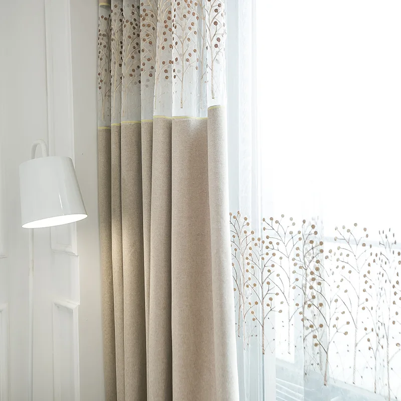 

Однотонные тюлевые шторы, бесшовные плотные жаккардовые занавески в современном минималистичном стиле, для гостиной, столовой, спальни